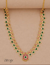 Palakka Long Haram Necklace with Pendant 7-Zilmor